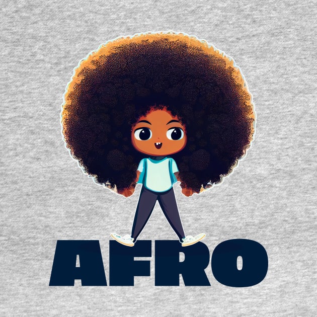 Afro || Adorable Kid With a Huge Afro by Mad Swell Designs